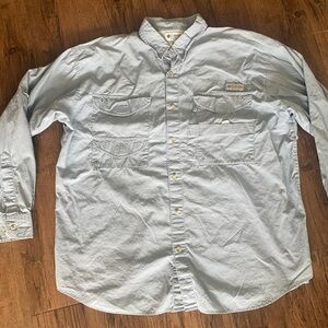Columbia Blue Casual Button Down Shirt L